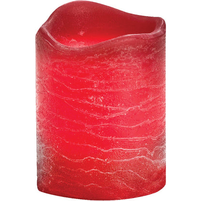 Inglow 4 In. H. x 3 In. Dia. Currant Rustic Wax Pillar Flameless Candle