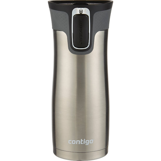 Contigo AutoSeal 16 Oz. Silver Stainless Steel Insulated Tumbler