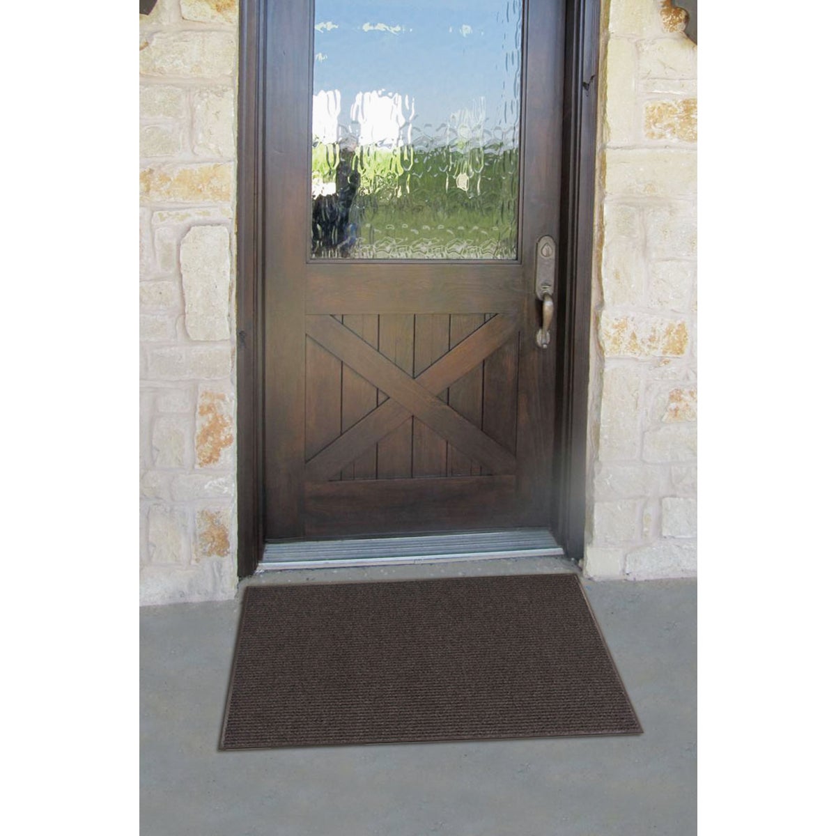 Apache Enviroback Pepper 24 In. x 36 In. Carpet/Recycled Rubber Door Mat