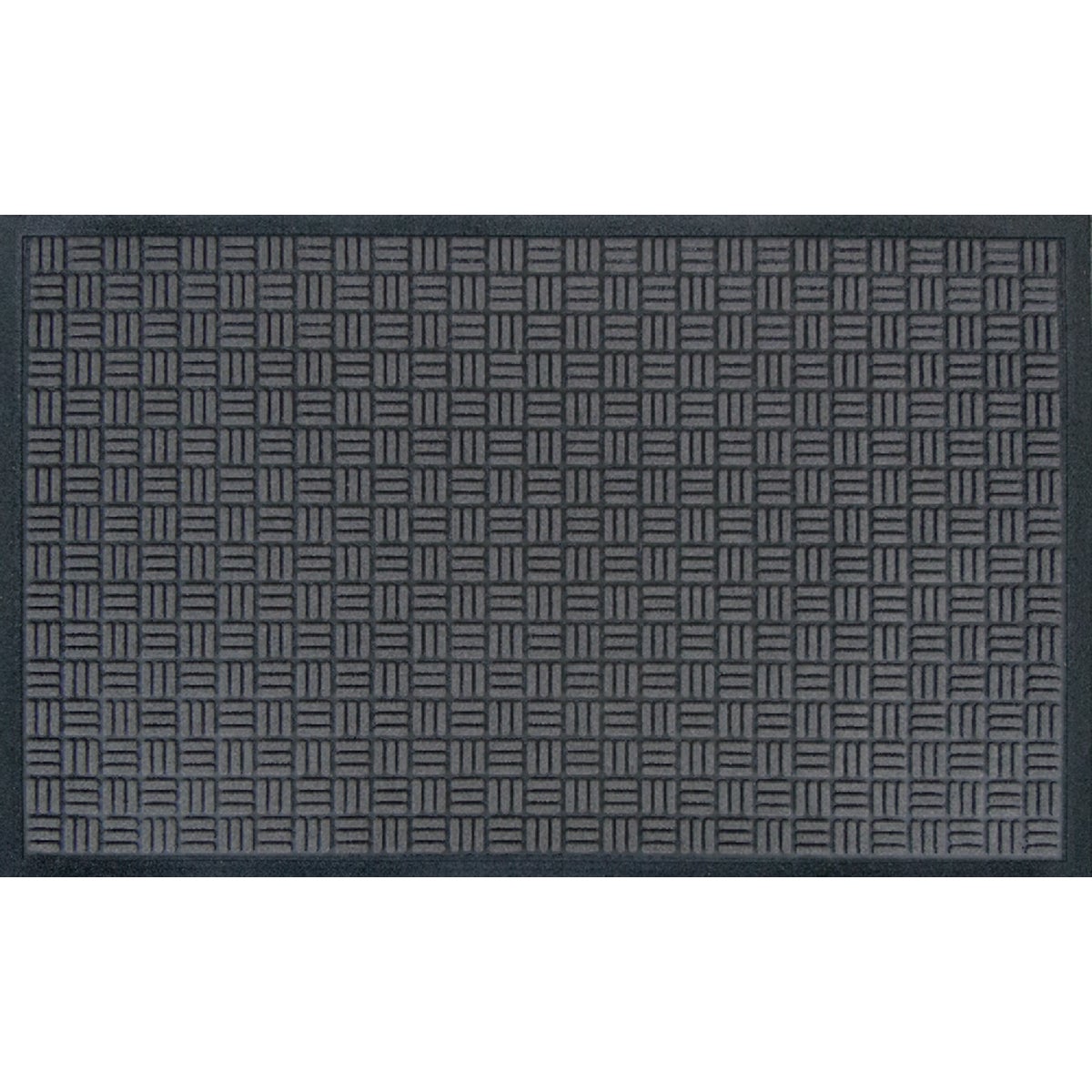 Apache Trapper Black 36 In. x 60 In. Recycled Rubber Door Mat