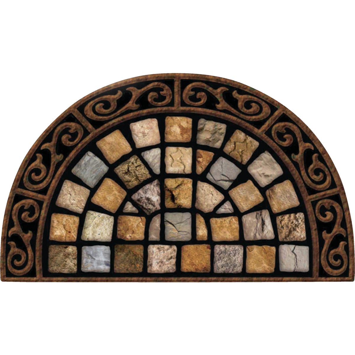 Apache Masterpiece Roman Road 22 In. x 36 In. Fiber/Recycled Rubber Door Mat