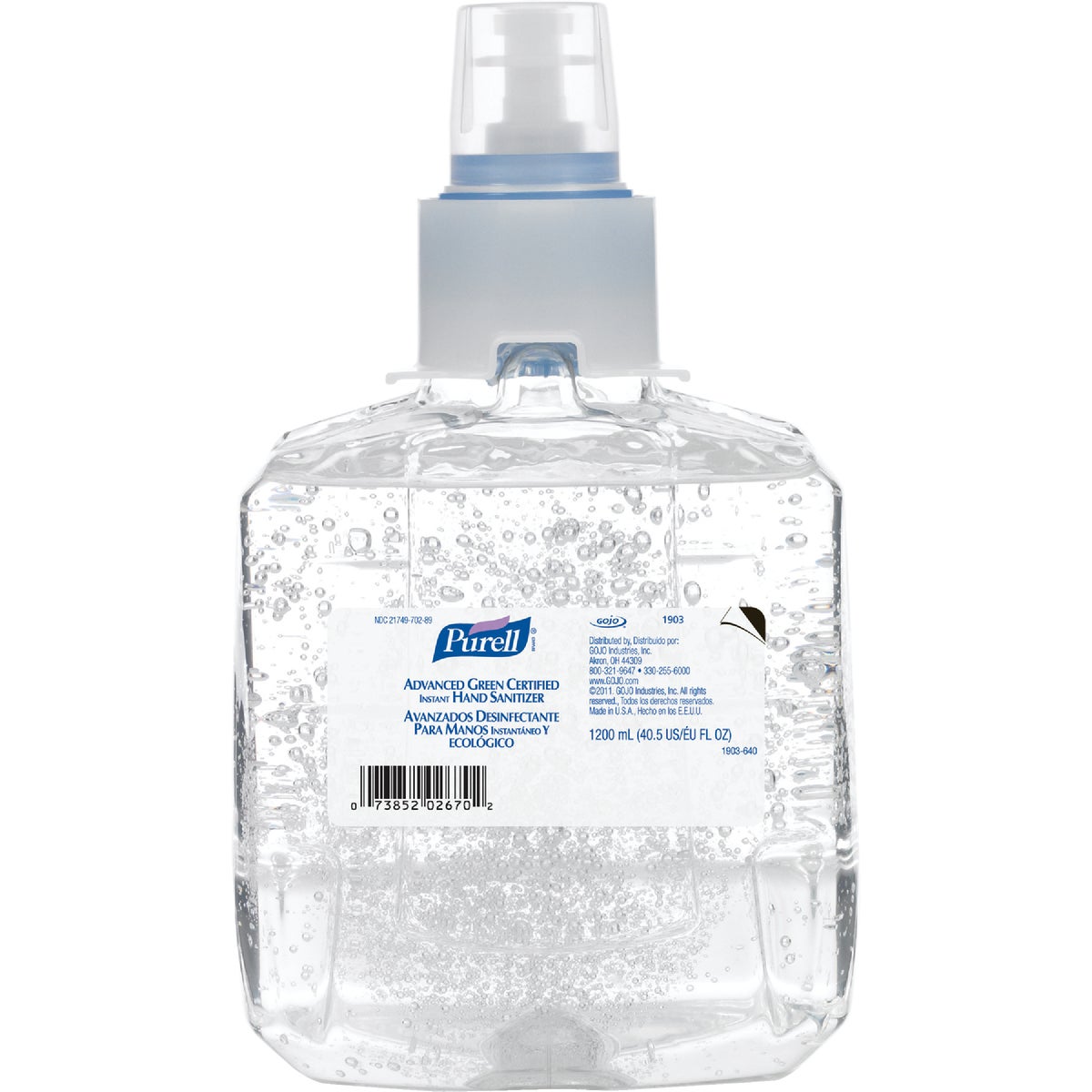 Purell LTX Advanced Hand Sanitizer Green Certified Gel 1200mL Refill