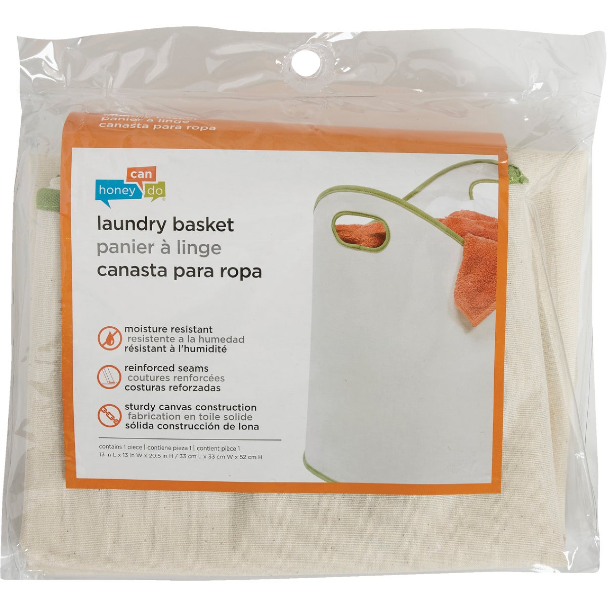 Honey Can Do Canvas Laundry Basket