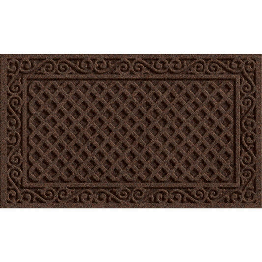 Apache Textures Walnut 18 In. x 30 In. Carpet/Recycled Rubber Door Mat