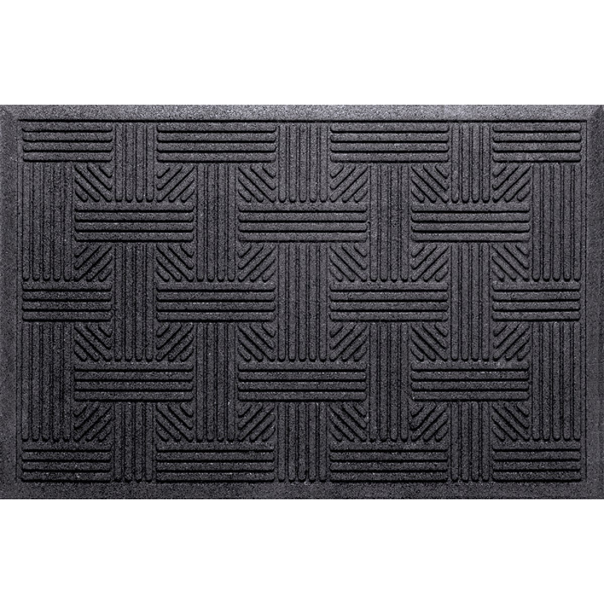 Apache Trapper Black 17 In. x 26 In. Recycled Rubber Door Mat