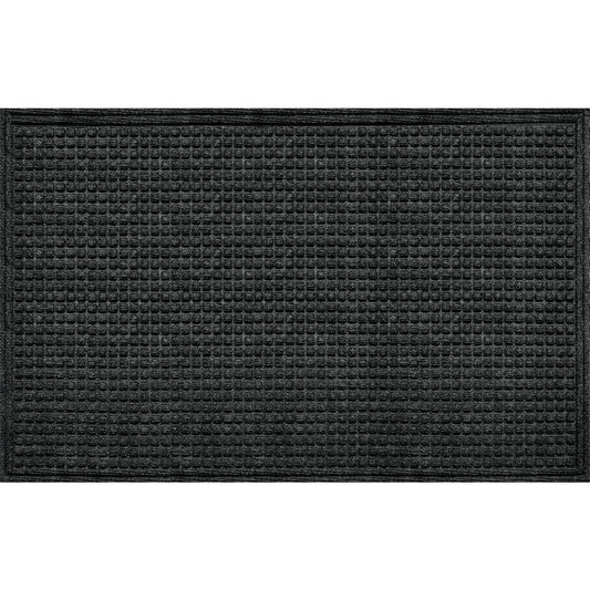 Apache Textures Onyx 24 In. x 36 In. Carpet/Recycled Rubber Door Mat