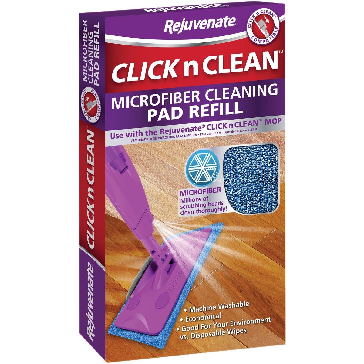 Rejuvenate Click n Clean 9 In. Microfiber Cleaning Pad