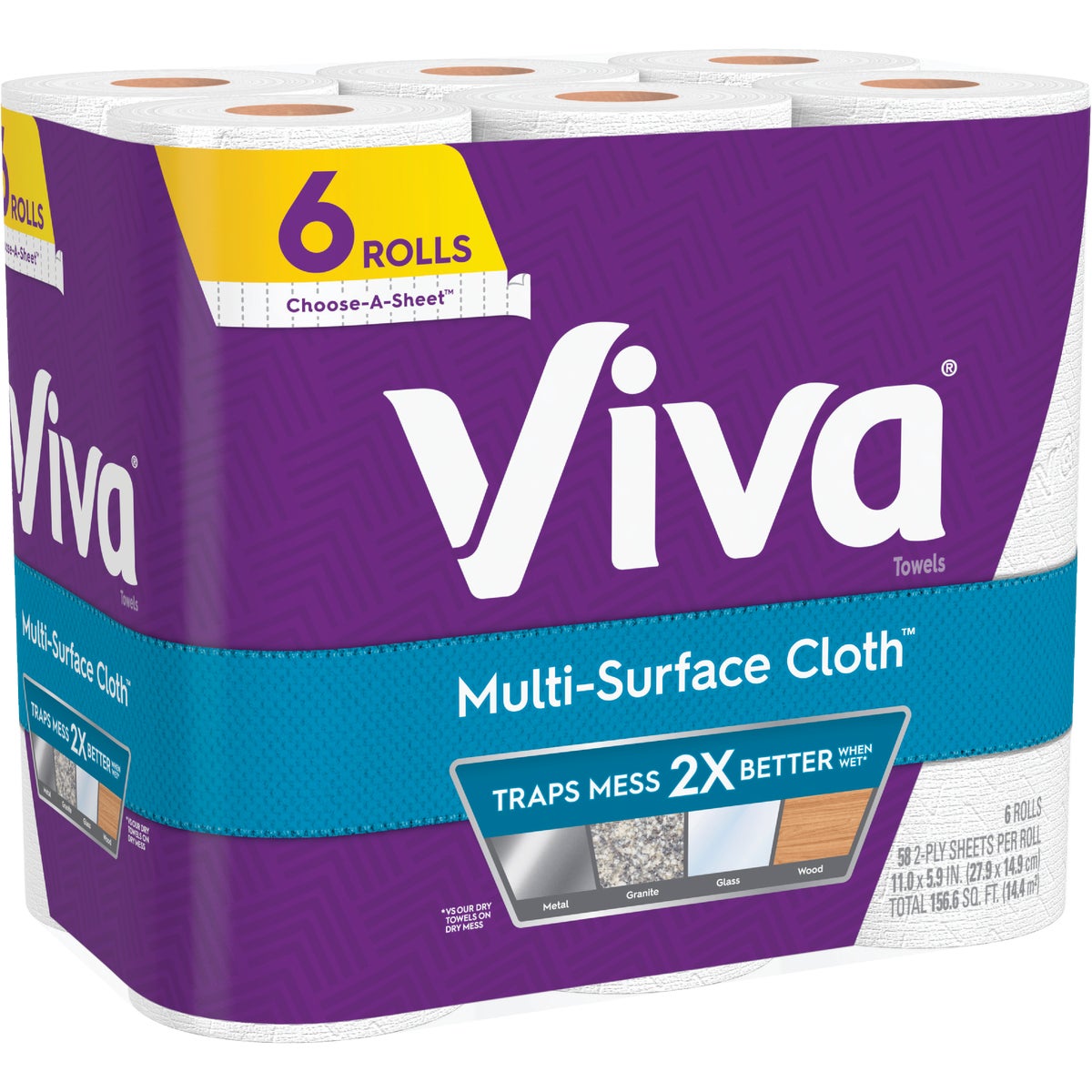 Viva Multi-Surface Cloth Paper Towel (6 Roll)