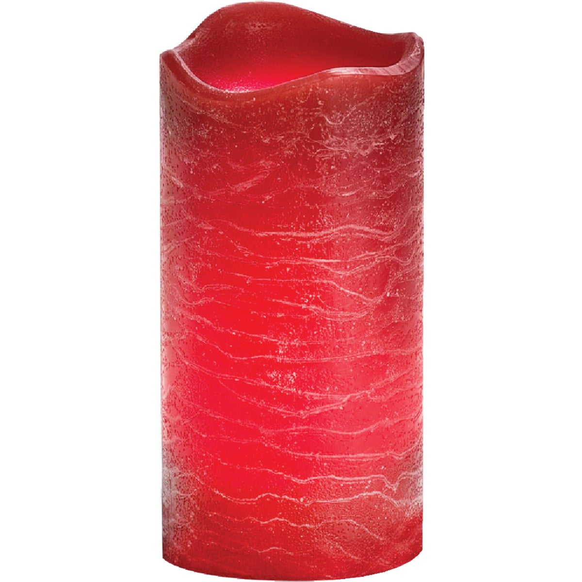 Inglow 6 In. H. x 3 In. Dia. Currant Rustic Wax Pillar Flameless Candle