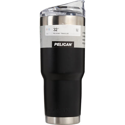PELICAN 32 Oz. Black Stainless Steel Insulated Tumbler with Slide Closure