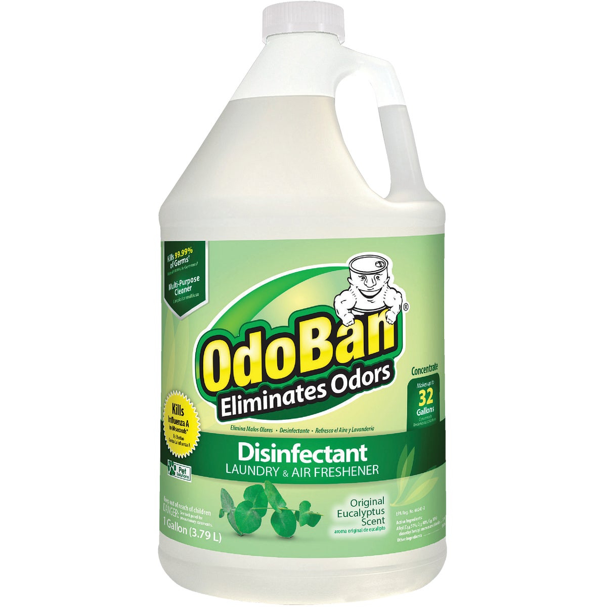 OdoBan 1 Gal. Eucalyptus Washable Surface Sanitizer & Deodorizer Concentrate