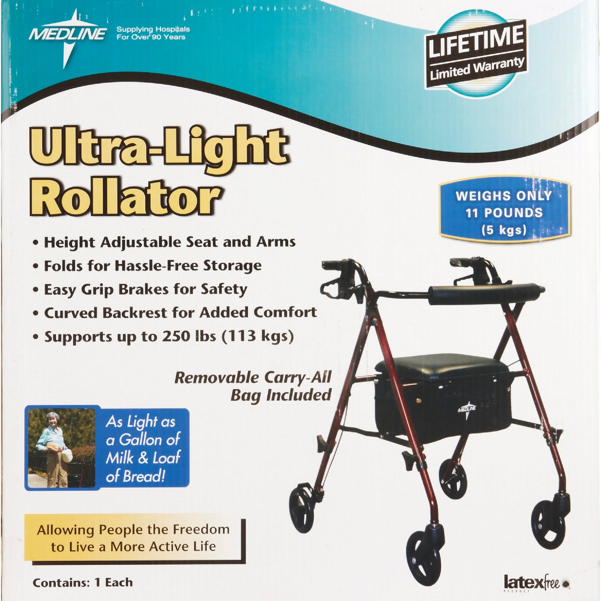 Medline Ultra Light Rollator Walker