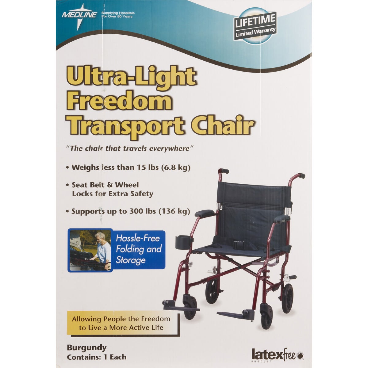 Medline Ultra Light Transport Chair