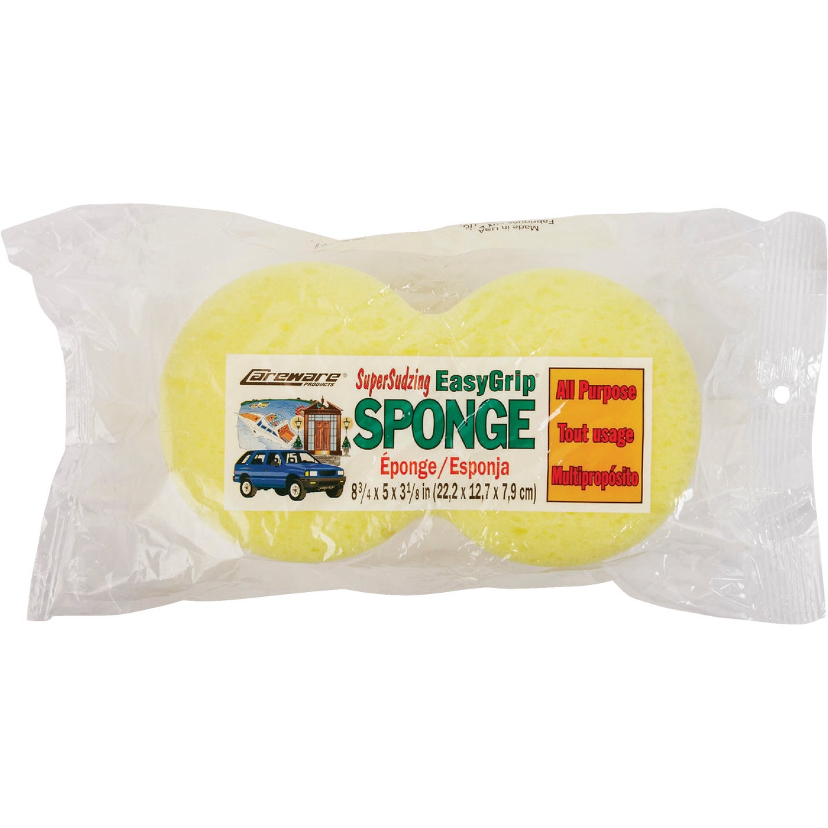 ACME EasyGrip 8.75 In. x  5 In. Yellow Bone Sponge