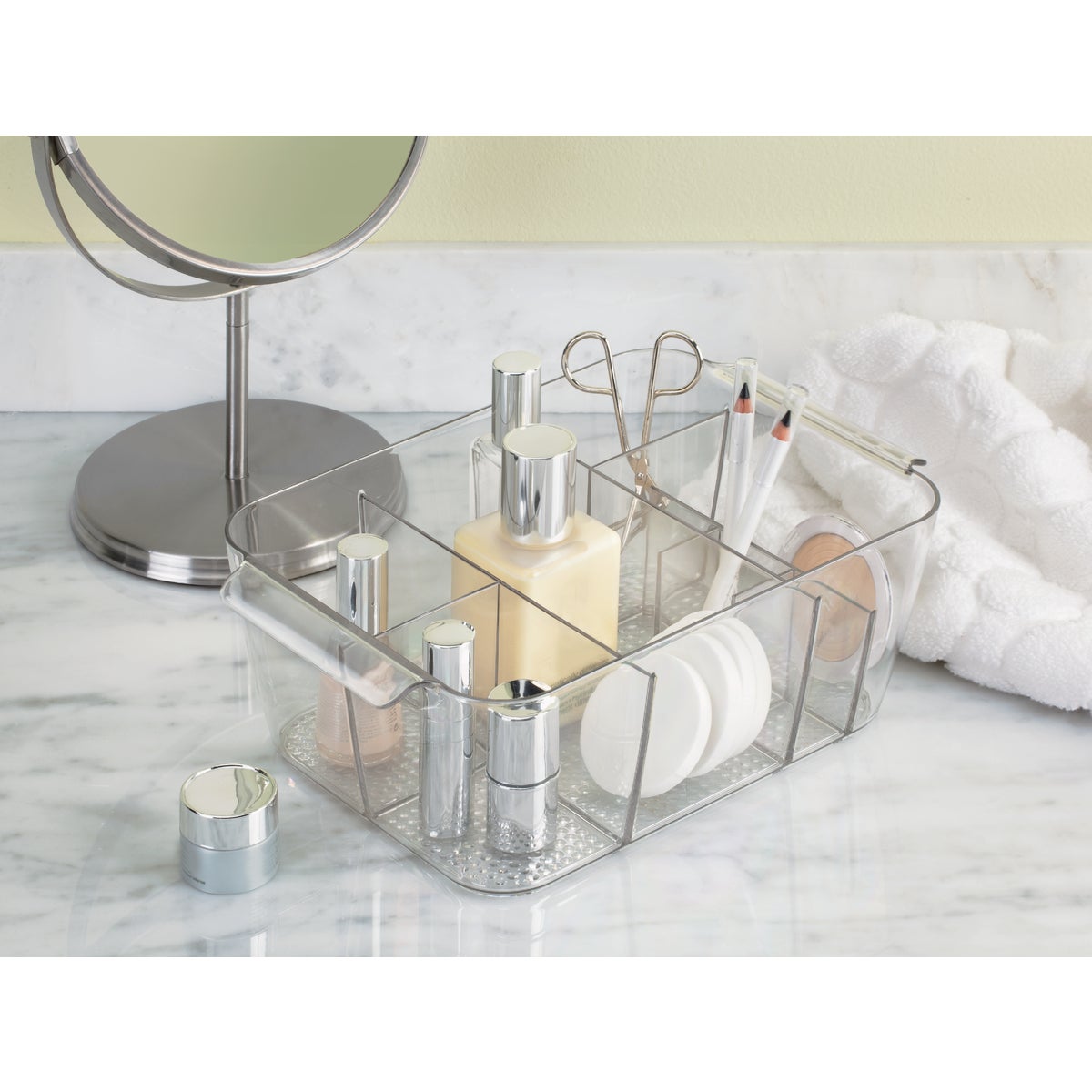 InterDesign Clarity Divided Cosmetic Storage Tray