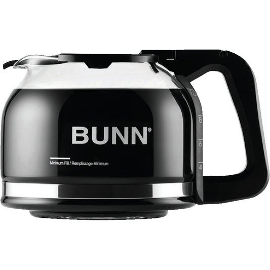 Bunn Drip Free 10 Cup Black Glass Replacement Coffee Decanter