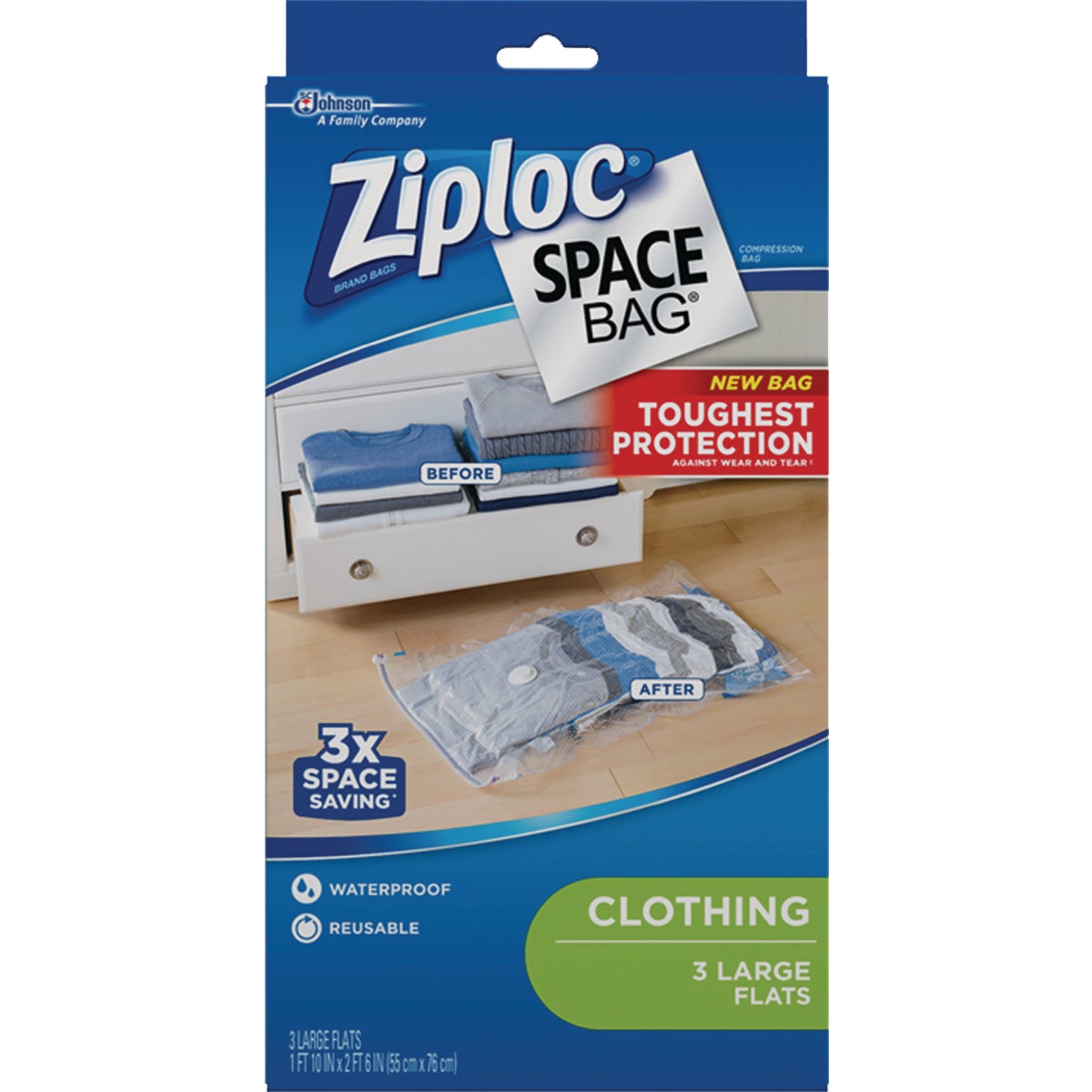 Ziploc Large Space Bag Vacuum Seal Storage Bag (3-Count)