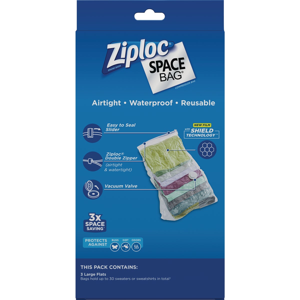 Ziploc Large Space Bag Vacuum Seal Storage Bag (3-Count)