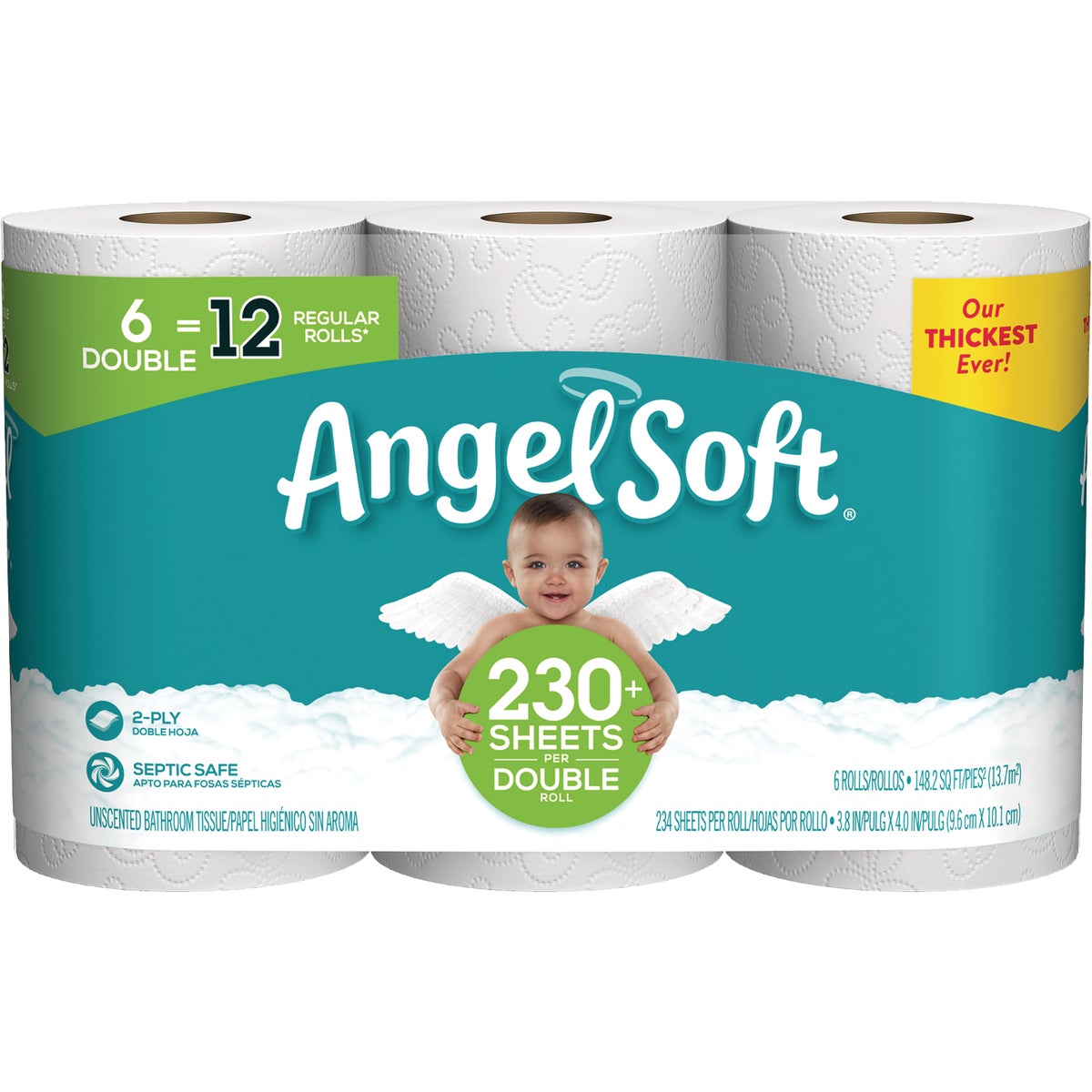 Angel Soft Toilet Paper (6 Double Rolls)