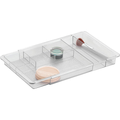 InterDesign Clarity 7.75 In. x 1.25 In. x 19 In. Clear Expandable Drawer Organizer