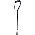 Medline Black Aluminum Offset Handle Cane