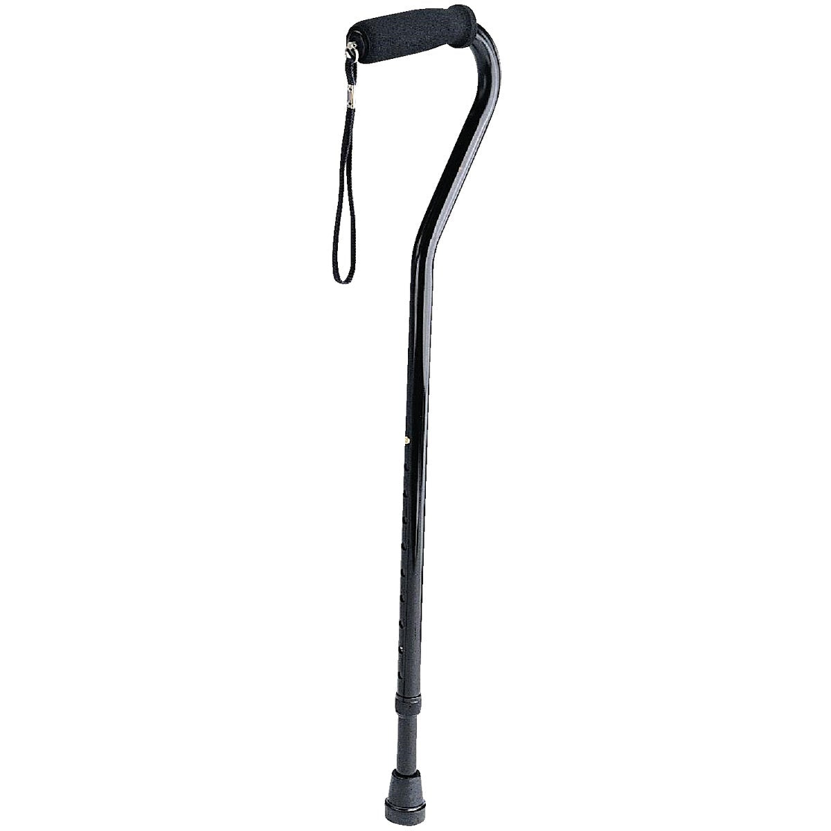 Medline Black Aluminum Offset Handle Cane