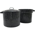 Columbian GraniteWare 33 Qt. Carbon Steel or Porcelain Black Stockpot