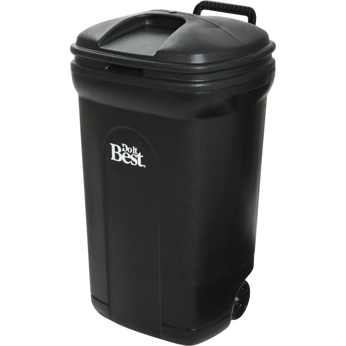 Do it Best 34 Gal. Black Wheeled Trash Can with Lid