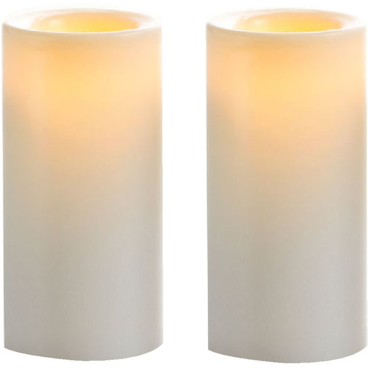 Inglow 3 In. H. x 1.75 In. Dia. White Wax-Covered Votive Flameless Candle (2-Pack)