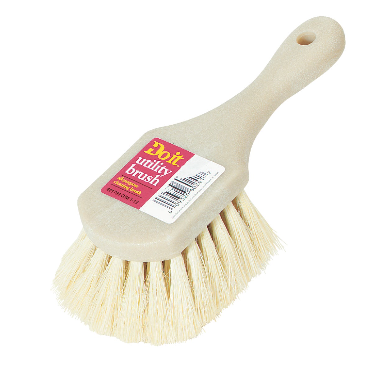 Do it 9 In. x 3 In. White Tampico Bristle Fiber Poly Scrub Brush