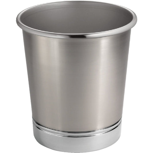 York 2 Gal. Silver Metal Wastebasket