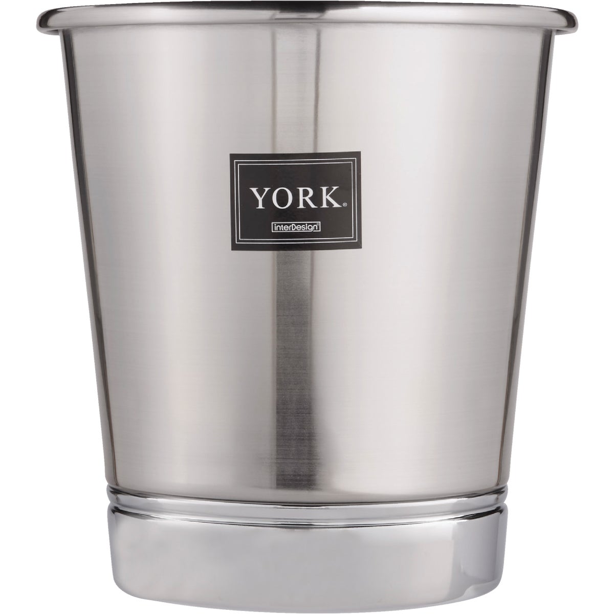 York 2 Gal. Silver Metal Wastebasket