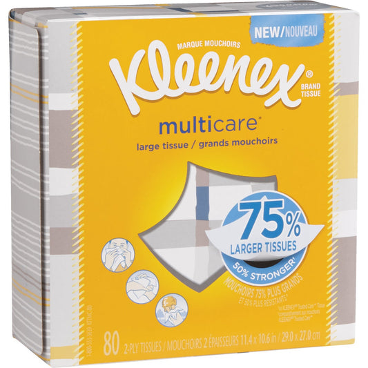 Kleenex Multicare 80 Count 2-Ply White Facial Tissue