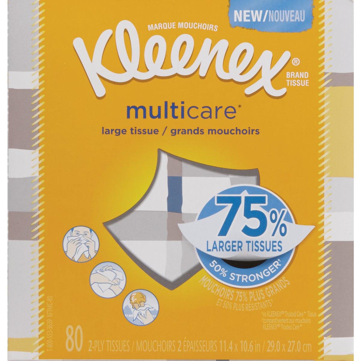 Kleenex Multicare 80 Count 2-Ply White Facial Tissue