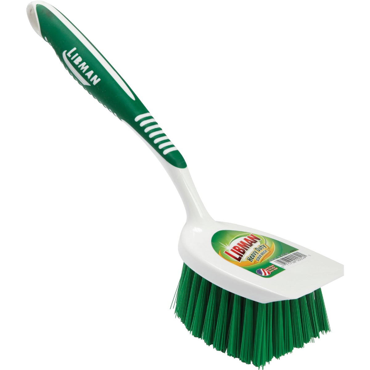 Libman 11.13 In. 95% Recycled PET Water Bottles Bristle Polypropylene Plastic Scrub Brush