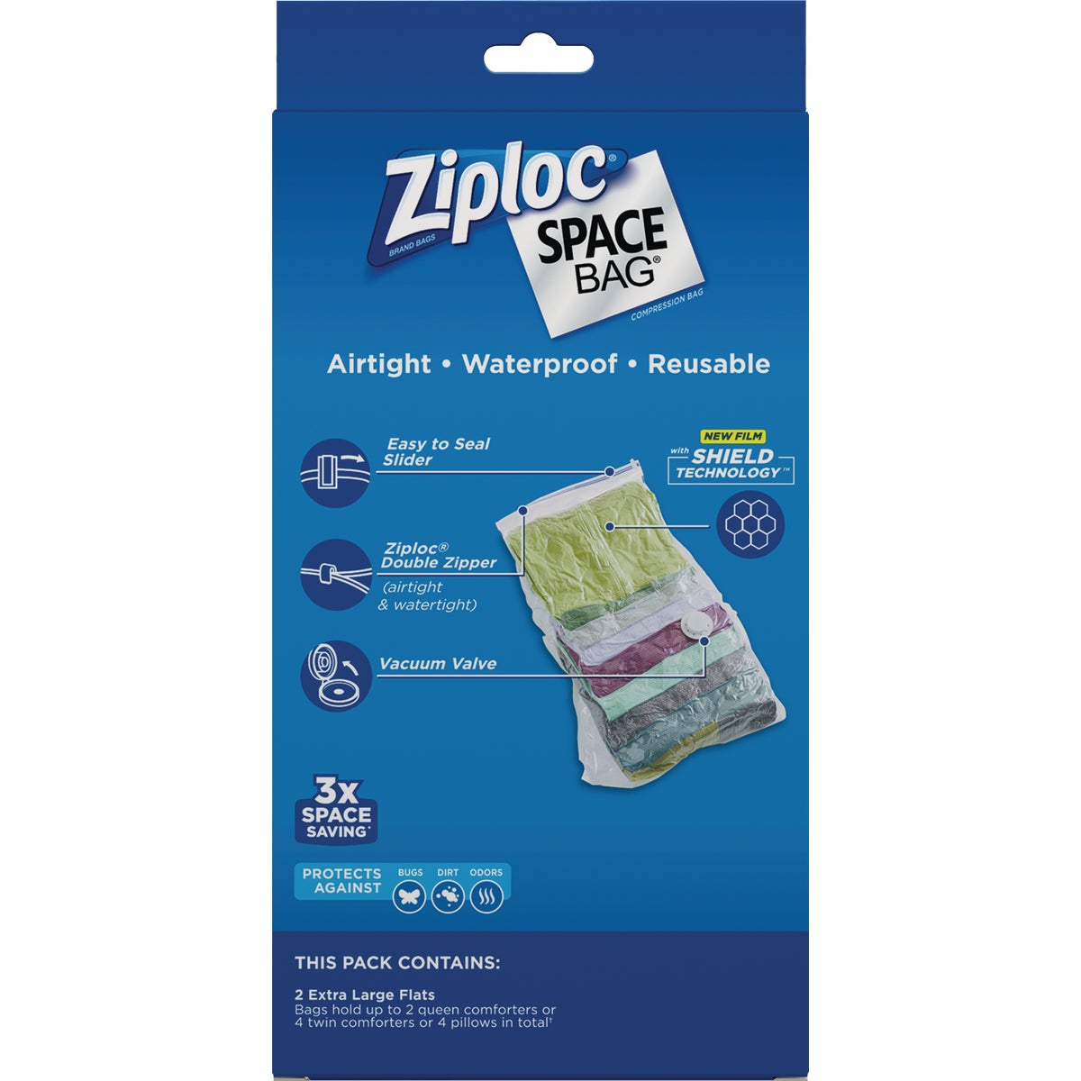 Ziploc 2XL Large Space Bag Vacuum Seal Storage Bag (2-Count)