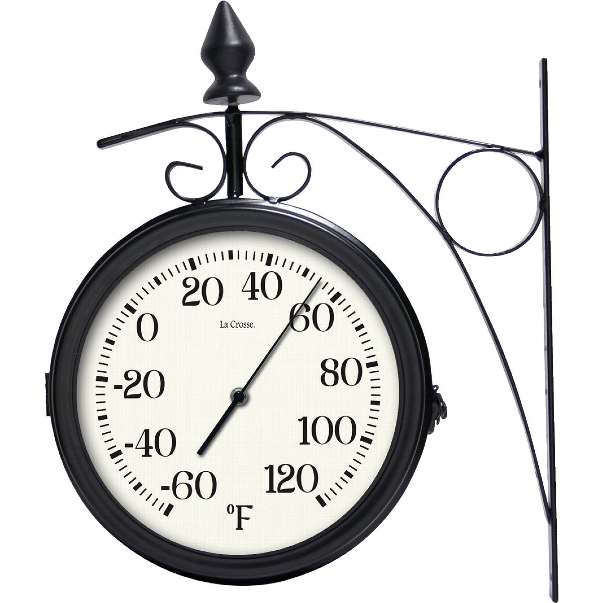 La Crosse Technology 8" Metal Outdoor Clock Thermometer