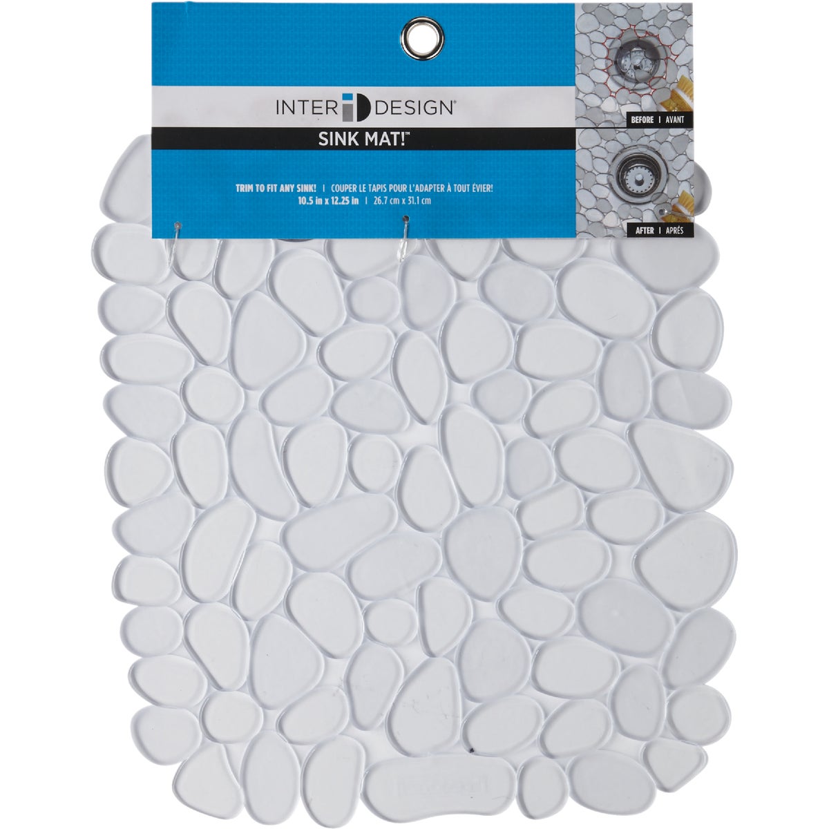 InterDesign Pebblz 10.5 In. x 12.25 In. Clear Sink Mat