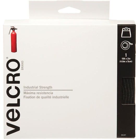 VELCRO Brand 2 In. x 15 Ft. Black Industrial Strength Hook & Loop Roll