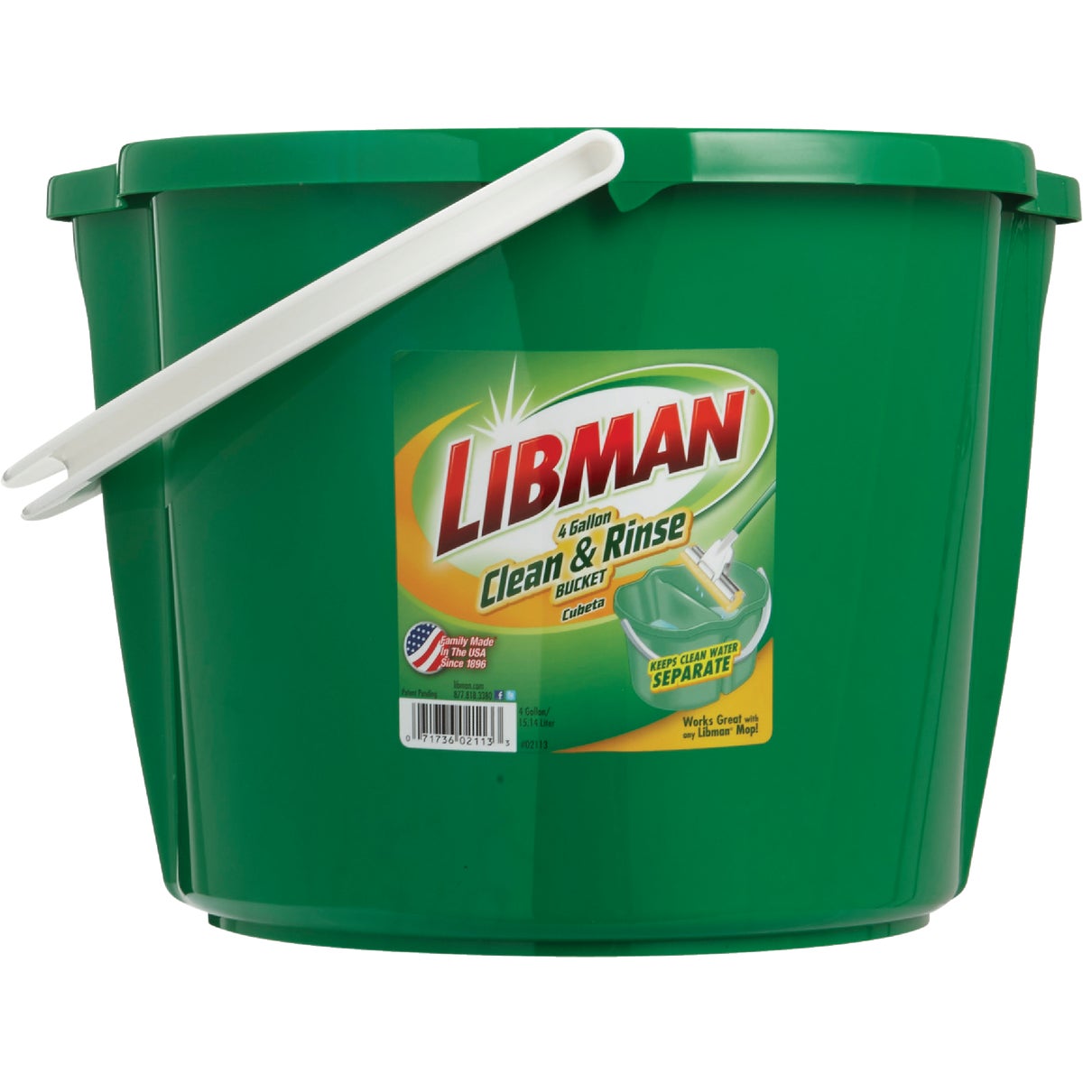 Libman Clean & Rinse 4 Gal. Green Divided Bucket