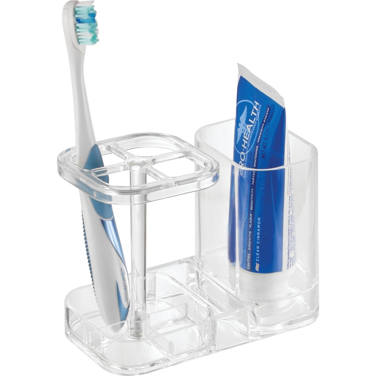 InterDesign Med+ Clear Toothbrush Holder