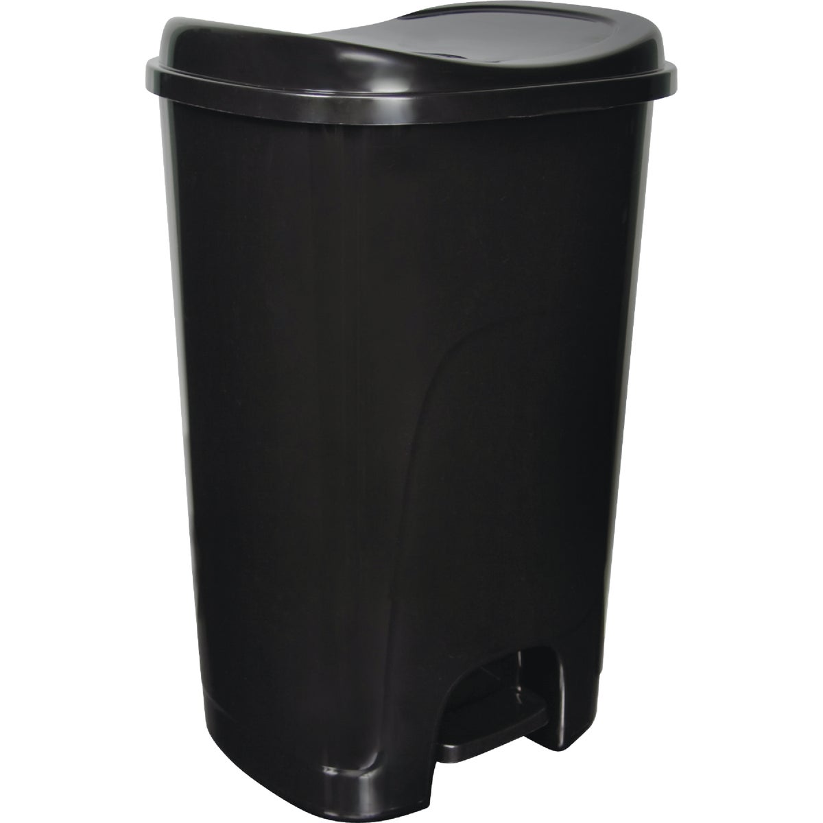 Hefty 13 Gal. Black Step-On Wastebasket