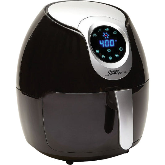 Power Air Fryer XL 5.3 Qt. Black Plastic Fryer