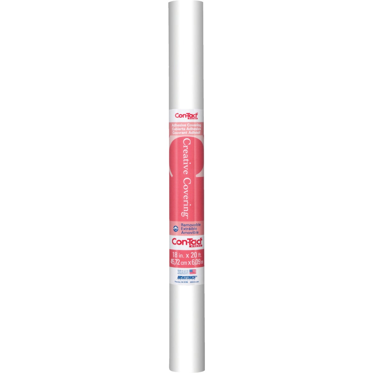 Con-Tact Creative Covering 18 In. x 20 Ft. White Self-Adhesive Shelf Liner