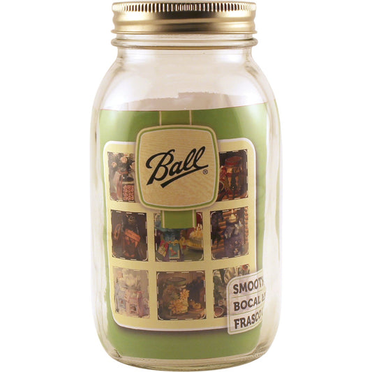 Ball 1 Quart Regular Mouth Smooth-Sided Silver Lid Canning Jar