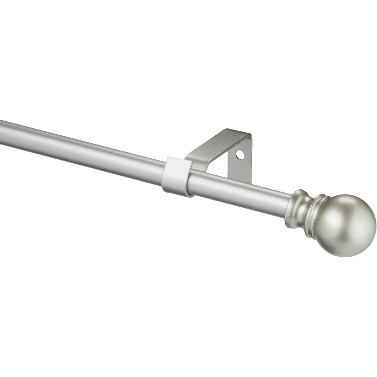 Kenney Davenport 48 In. To 86 In. 1/2 In. Single Brushed Nickel Curtain Rod