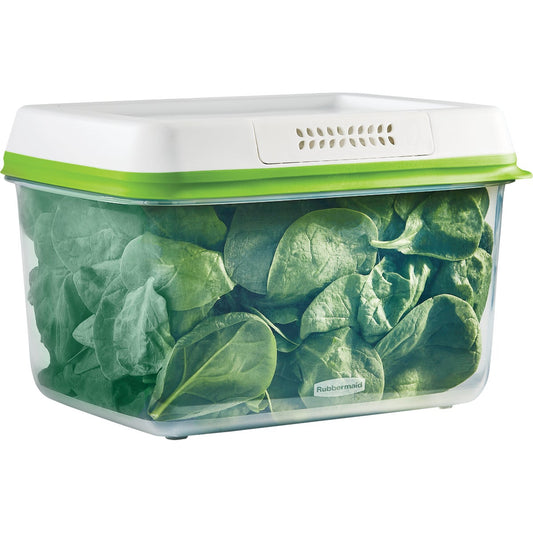 Rubbermaid FreshWorks Produce Saver 17.3 C. Clear Rectangle Food Storage Container with Lid