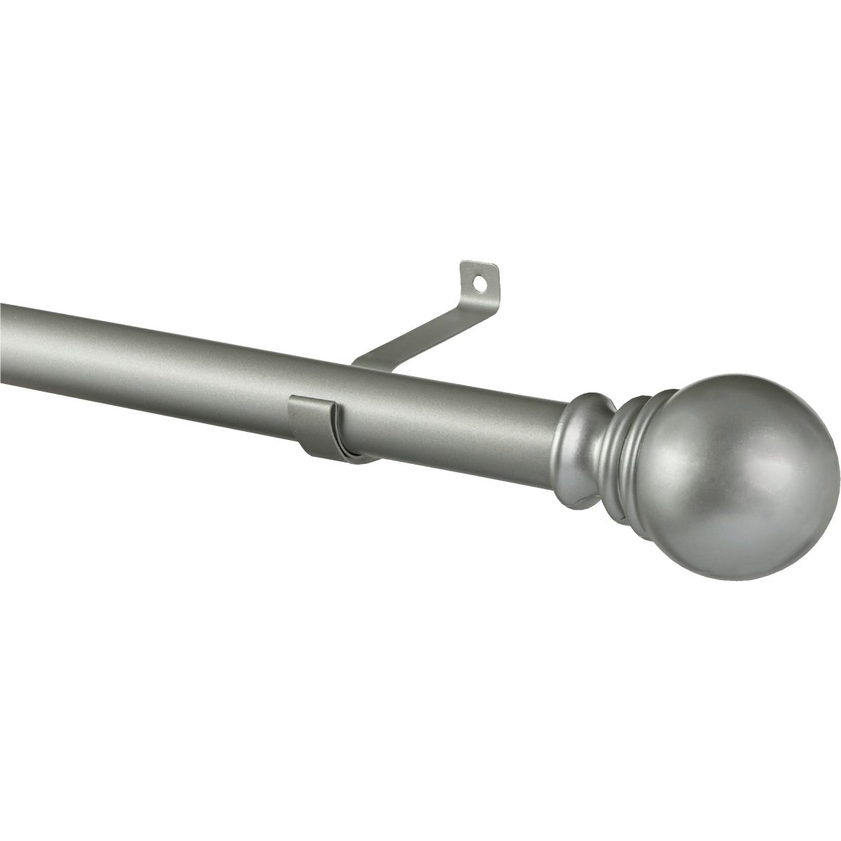 Kenney Layla 30 In. To 84 In. 1 In. Single Curtain Rod, Silver