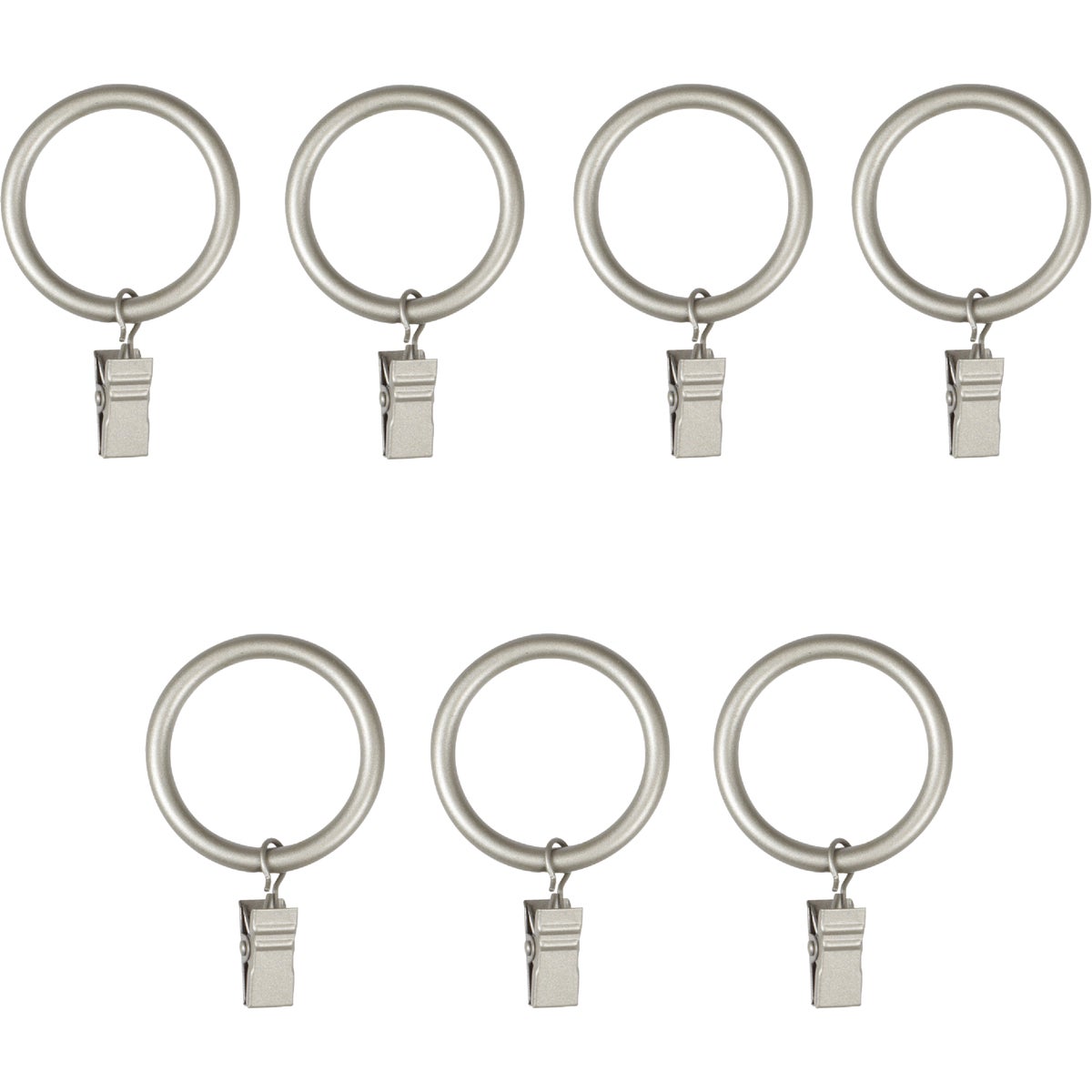 Umbra 1-1/4 In. Clip Curtain Ring, Nickel (7-Pack)