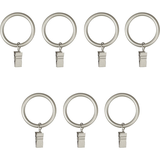 Umbra 1-1/4 In. Clip Curtain Ring, Nickel (7-Pack)